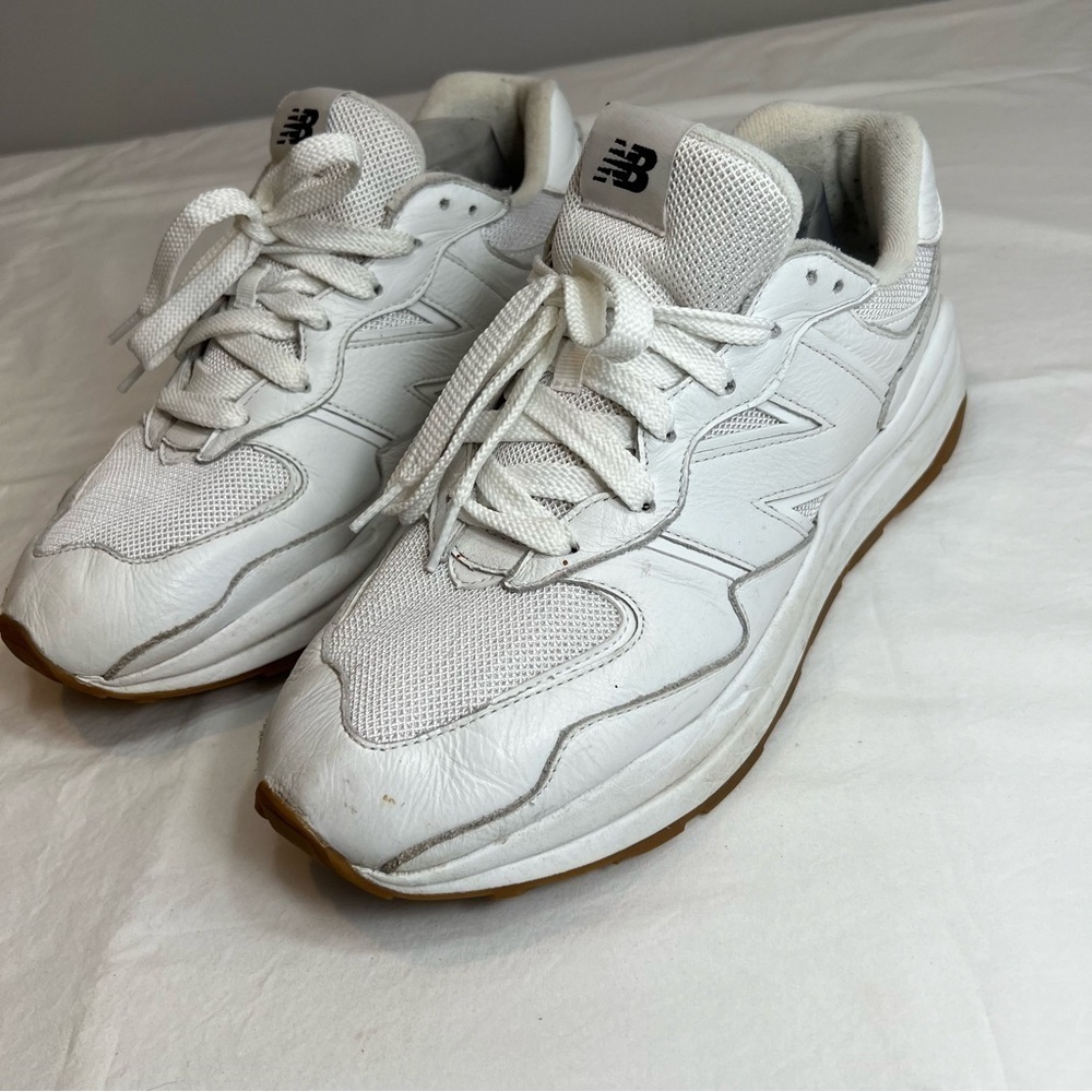 New Balance 57/40 white leather mens size 12